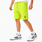 Acura fleece shorts Lime Green front logo near left hem