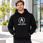 Men’s Acura Car Pullover Hoodie | Color: Black | Image 3