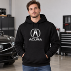 Men’s Acura Car Pullover Hoodie | Color: Black | Image 5