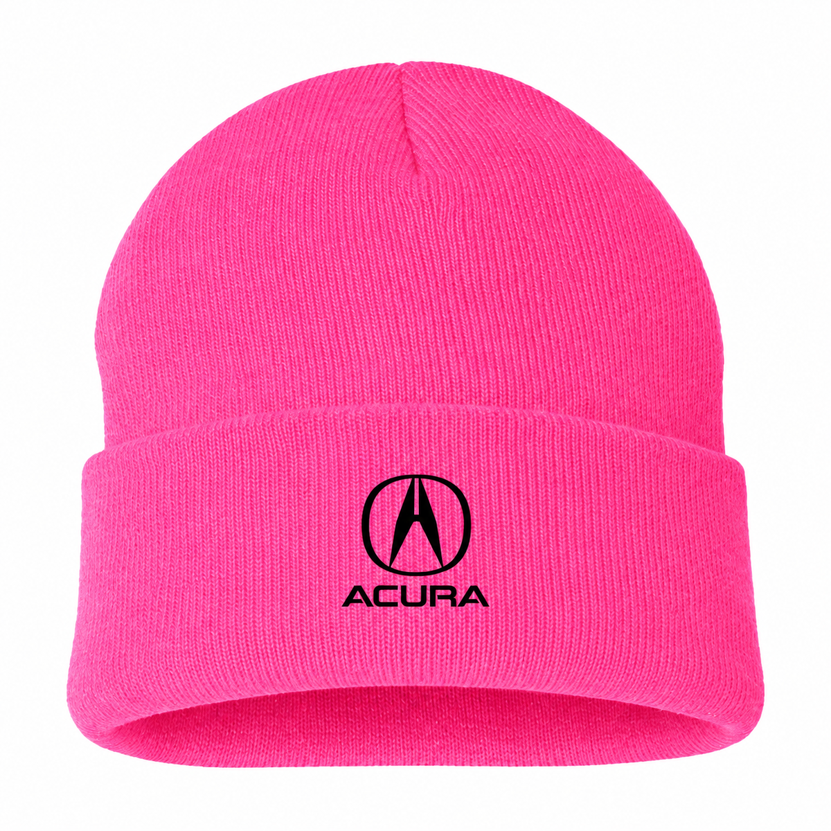 Men's Acura Beanie Hat — Pink — clean front main