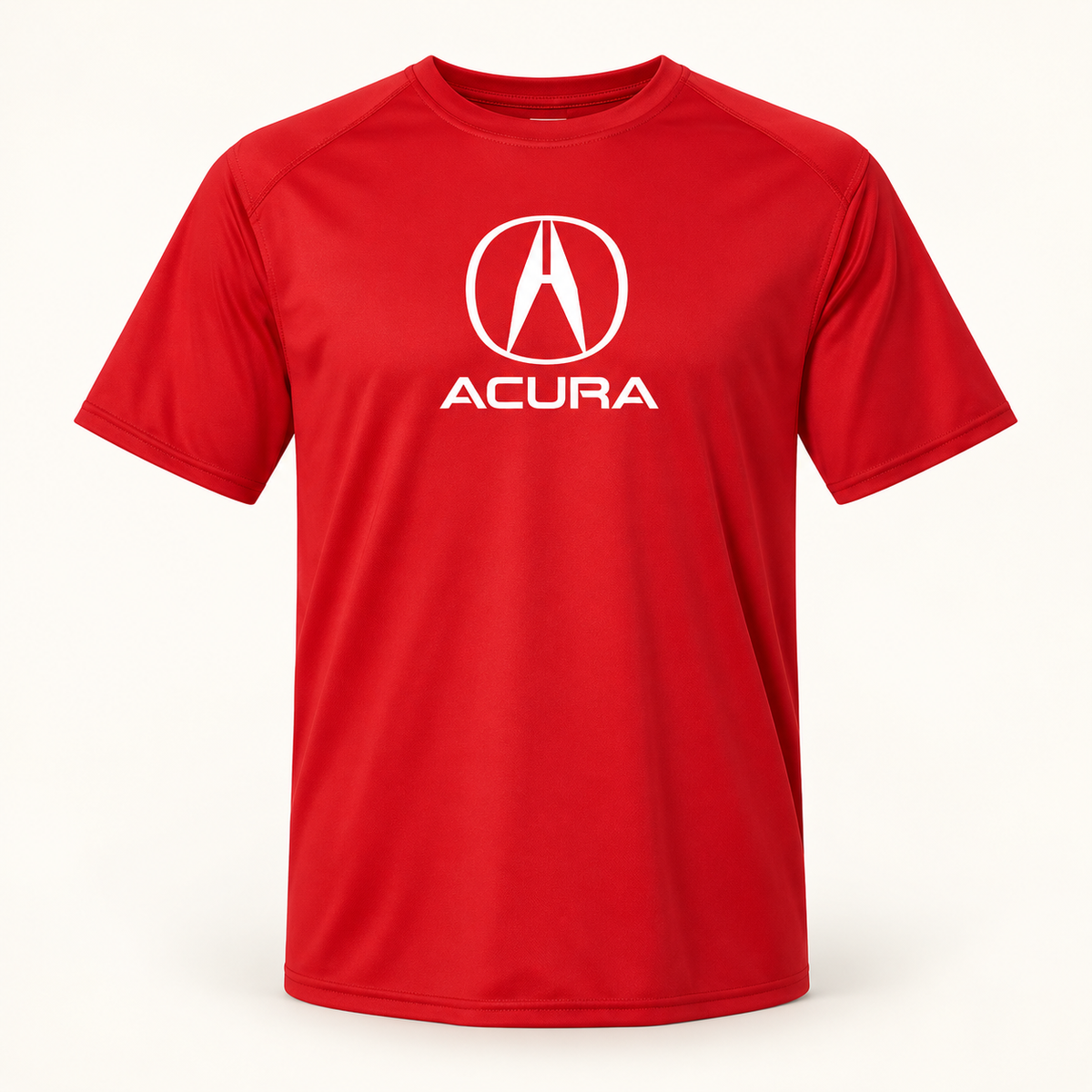 Men’s Acura Car Polyester T-Shirt | Color: Red | Image 1