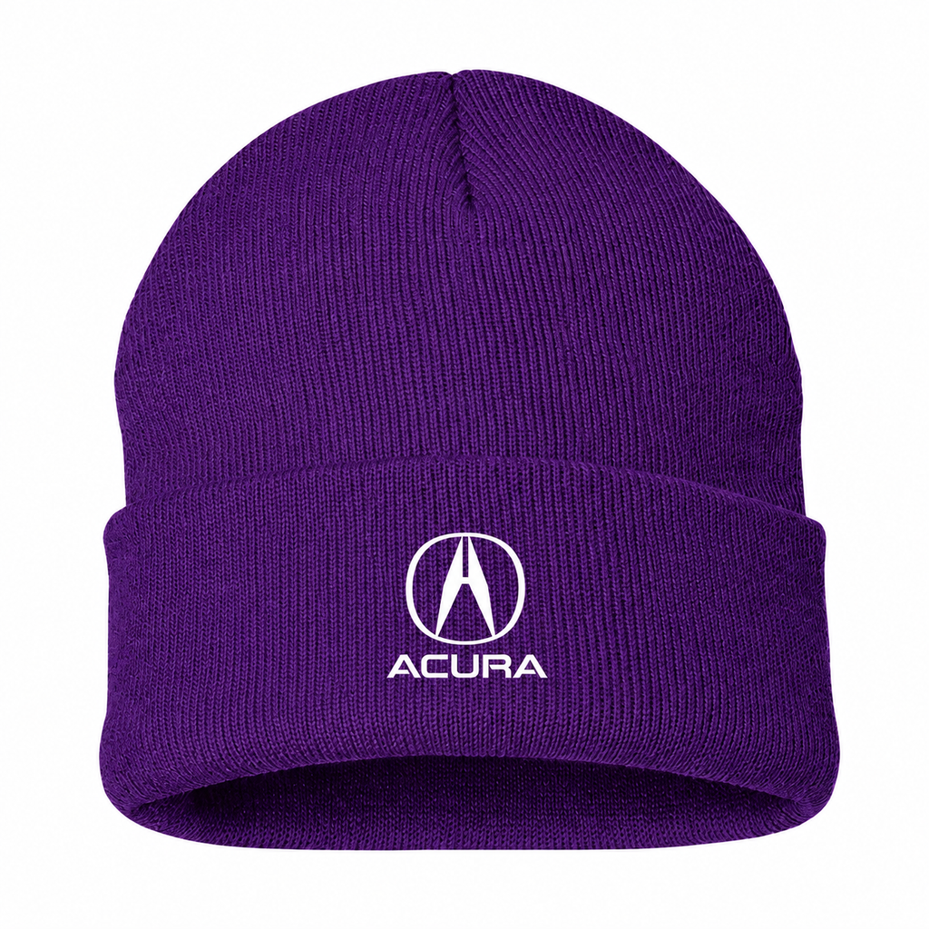 Men's Acura Beanie Hat — Purple — clean front main