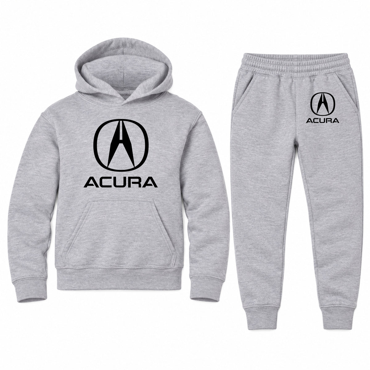 Acura youth hoodie jogger set, Sports Grey, Youth Large ages 10–12