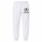 Acura youth jogger sweatpants in White, Youth Large ages 10–12
