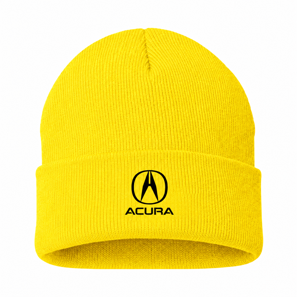 Men's Acura Beanie Hat — Yellow — clean front main
