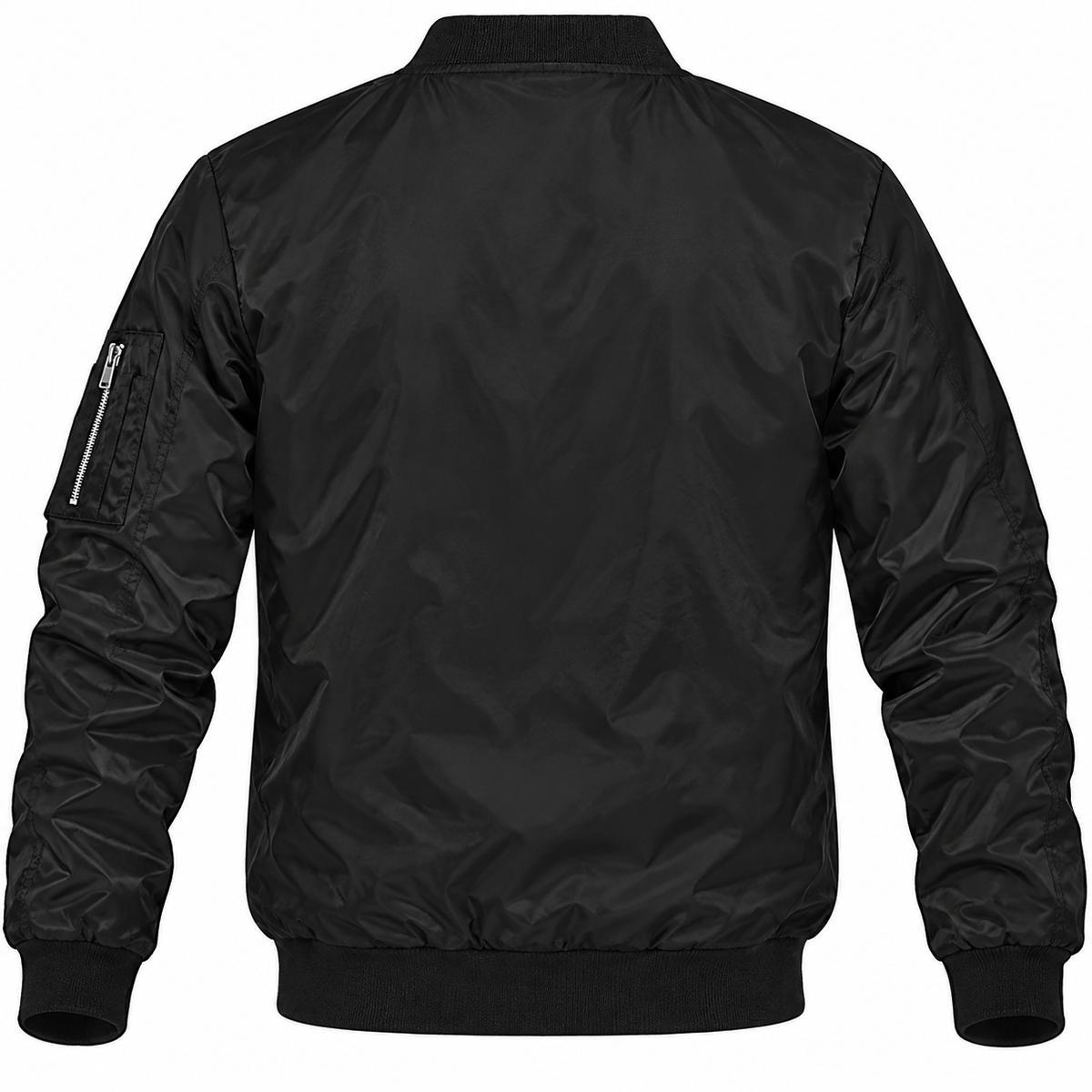 Alfa Romeo black bomber jacket back product view | color: black |