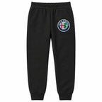 Alfa Romeo youth jogger sweatpants in Black, Youth Large ages 10–12