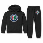 Alfa Romeo youth hoodie jogger set, Black, Youth Large ages 10–12