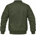 Alfa Romeo army green lightweight bomber jacket back product view | color: army green |