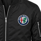 Alfa Romeo black lightweight bomber jacket chest crest detail | color: black |