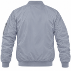Alfa Romeo grey lightweight bomber jacket back product view | color: grey |