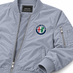 Alfa Romeo grey lightweight bomber jacket chest logo detail | color: grey |