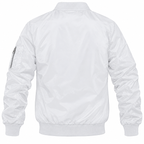 Alfa Romeo white lightweight bomber jacket back product view | color: white |