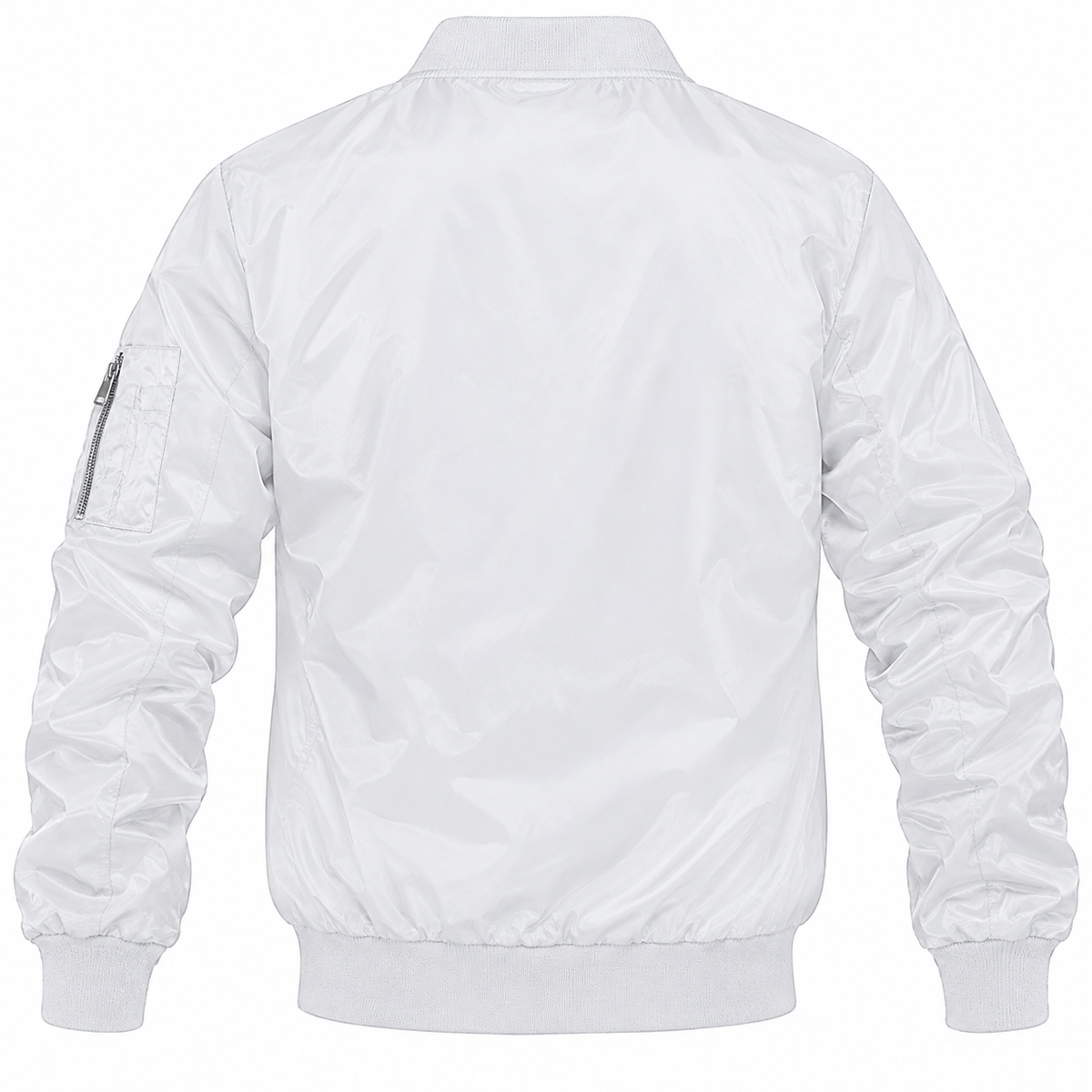 Alfa Romeo white lightweight bomber jacket back product view | color: white |