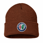 Men's Alfa Romeo Beanie Hat — Brown — clean front main