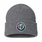 Men's Alfa Romeo Beanie Hat — Gray — clean front main
