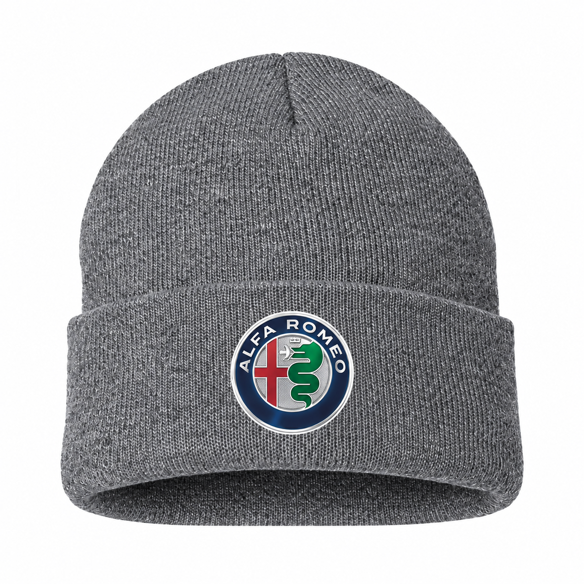 Men's Alfa Romeo Beanie Hat — Gray — clean front main