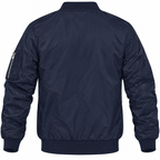 Alfa Romeo navy bomber jacket back product view | color: navy |