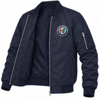 Alfa Romeo navy bomber jacket open product view | color: navy |