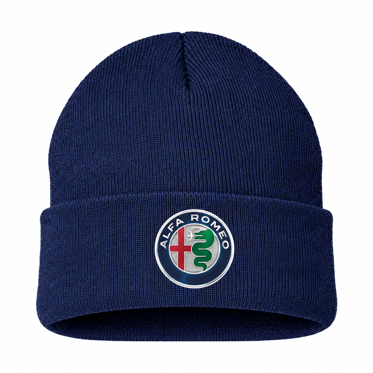 Men's Alfa Romeo Beanie Hat — Navy — clean front main