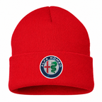 Men's Alfa Romeo Beanie Hat — Red — clean front main