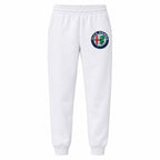 Alfa Romeo youth jogger sweatpants in White, Youth Large ages 10–12
