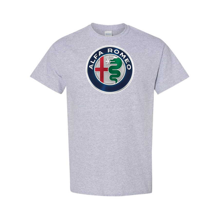 Youth Kids Alfa Romeo Car Cotton T-Shirt | Color: Grey | Main