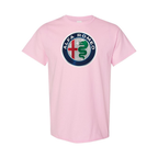 Youth Kids Alfa Romeo Car Cotton T-Shirt | Color: Pink | Main