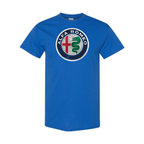 Youth Kids Alfa Romeo Car Cotton T-Shirt | Color: Blue | Main