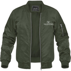 Men's Valentino Lightweight Bomber Jacket Windbreaker Softshell Varsity Jacket Coat
