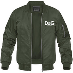 Men's Dolce and Gabbana Lightweight Bomber Jacket Windbreaker Softshell Varsity Jacket Coat