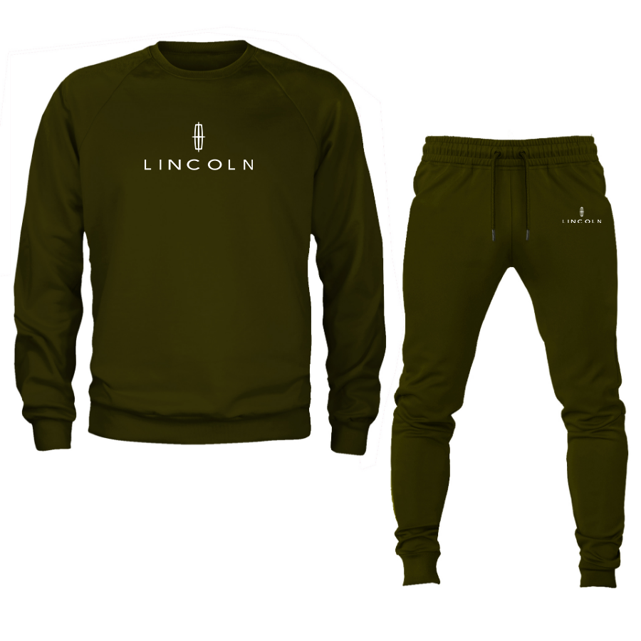 Men’s Lincoln Car Crewneck Sweatshirt Joggers Suit