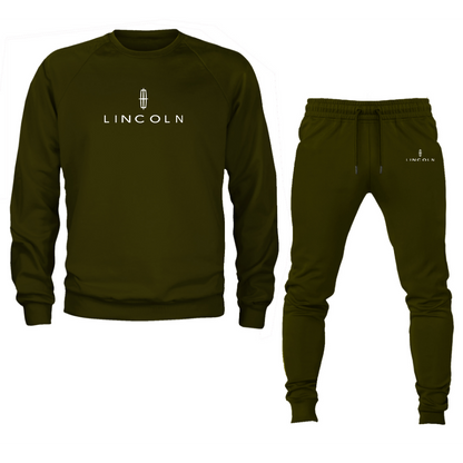 Men’s Lincoln Car Crewneck Sweatshirt Joggers Suit