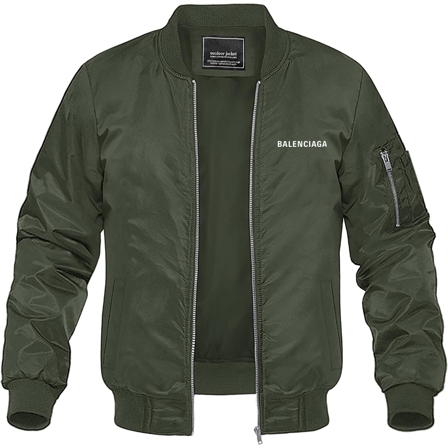 Men's Balenciaga Lightweight Bomber Jacket Windbreaker Softshell Varsity Jacket Coat