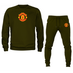 Men’s Manchester United Soccer Soccer Logo Crewneck Sweatshirt Joggers Suit