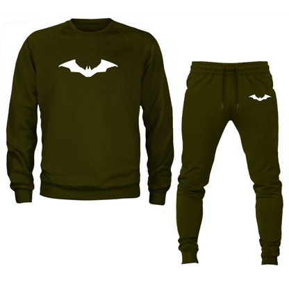 Men's New Batman DC Universe Superhero Crewneck Sweatshirt Joggers Suit