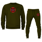 Men's Deadpool Marvel Superhero Crewneck Sweatshirt Joggers Suit