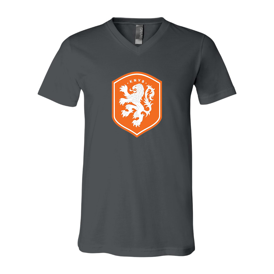 Men’s  Netherlands National Soccer Team  - BELLA + CANVAS - Jersey V-Neck Tee - 3005