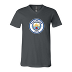 Men’s  Manchester City Soccer - BELLA + CANVAS - Jersey V-Neck Tee - 3005