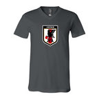 Men’s Japan National Soccer Team - BELLA + CANVAS - Jersey V-Neck Tee - 3005