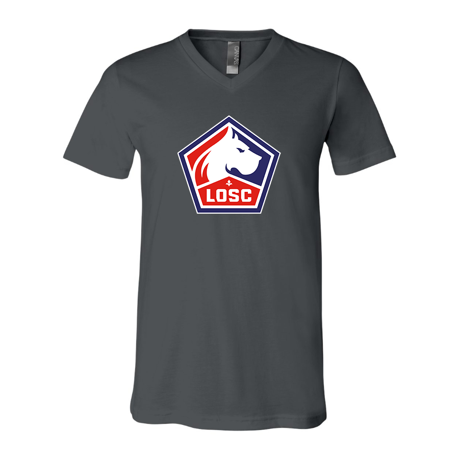 Men’s  Lille Olympique FC - BELLA + CANVAS - Jersey V-Neck Tee - 3005
