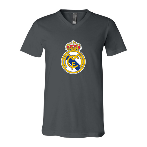 Men’s Real Madrid Soccer  - BELLA + CANVAS - Jersey V-Neck Tee - 3005