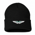 Men's Aston Martin Beanie Hat — Black — clean front main