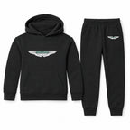 Aston Martin youth hoodie jogger set, Black, Youth Large ages 10–12