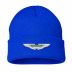 Men's Aston Martin Beanie Hat — Blue — clean front main