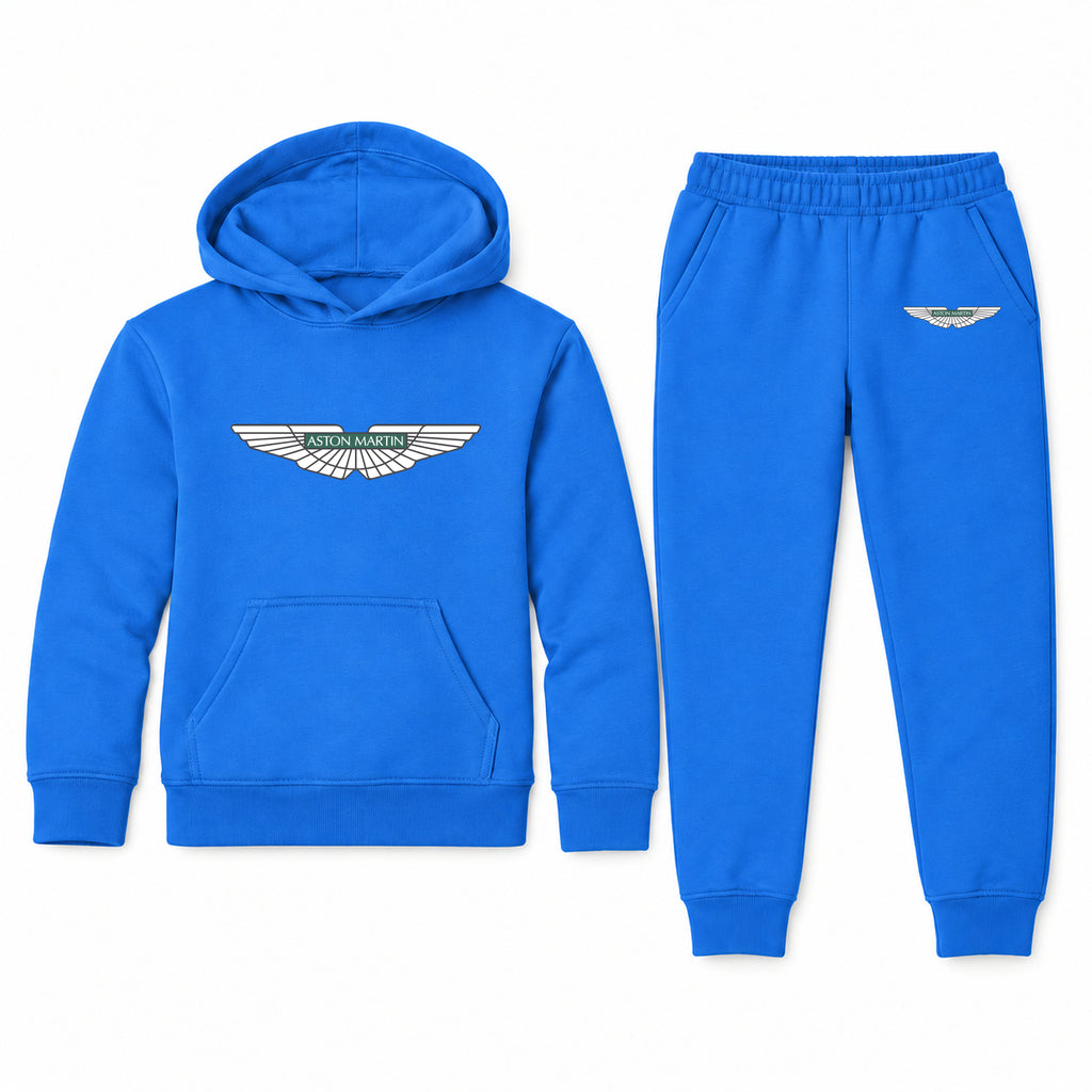Aston Martin youth hoodie jogger set, Blue, Youth Large ages 10–12