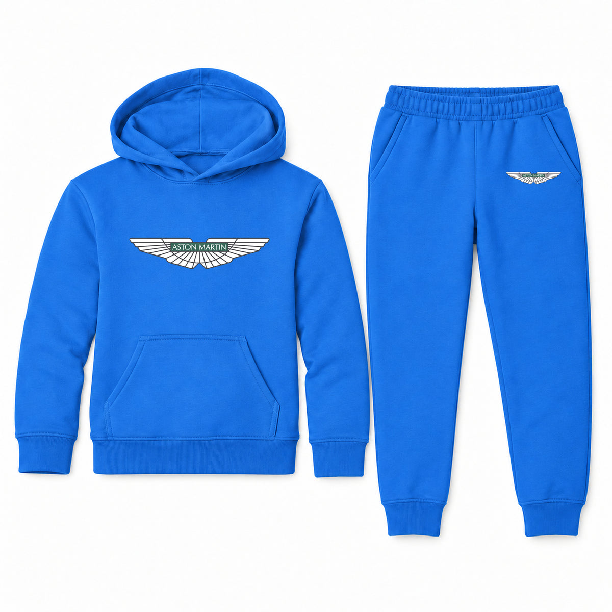 Aston Martin youth hoodie jogger set, Blue, Youth Large ages 10–12