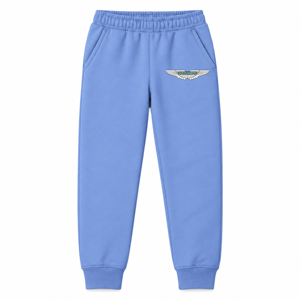 Aston Martin youth jogger sweatpants in Carolina Blue, Youth Large ages 10–12