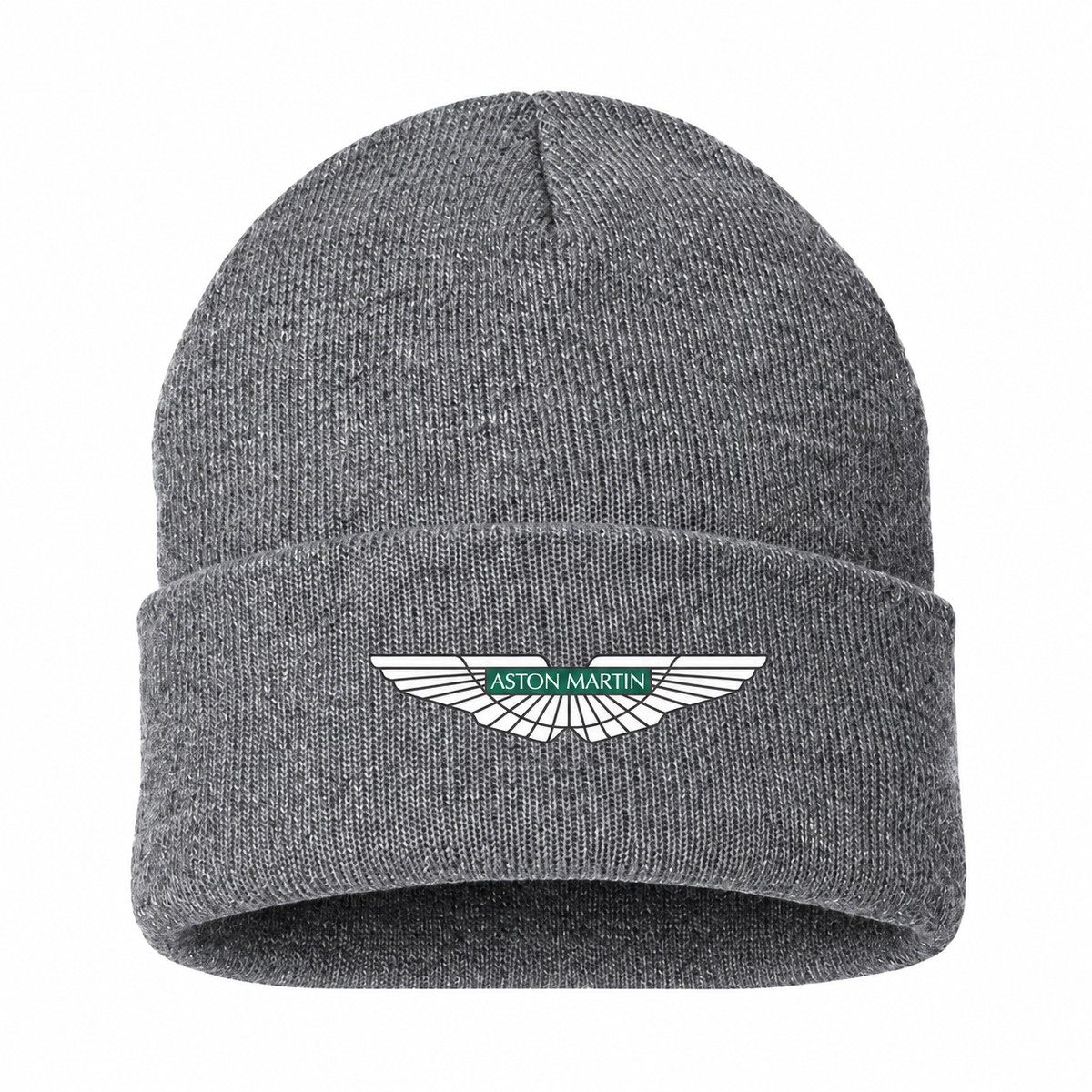 Men's Aston Martin Beanie Hat — Gray — clean front main
