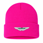 Men's Aston Martin Beanie Hat — Hot Pink — clean front main